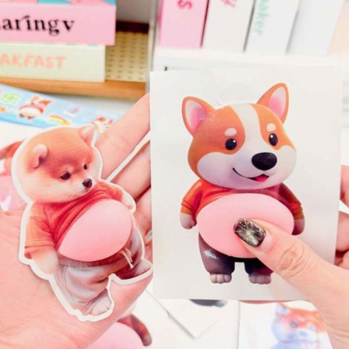 3D Soft Cartoon Belly Sticker – Cute Reusable Belly Button Sticker for ...