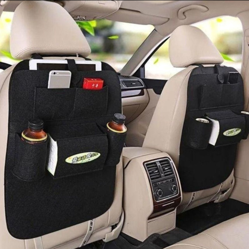 Car Back Seat Storage Organiser – Travel-Friendly Multi-Pocket Storage -Keep Essentials Neat & Accessible (Pack of 1)