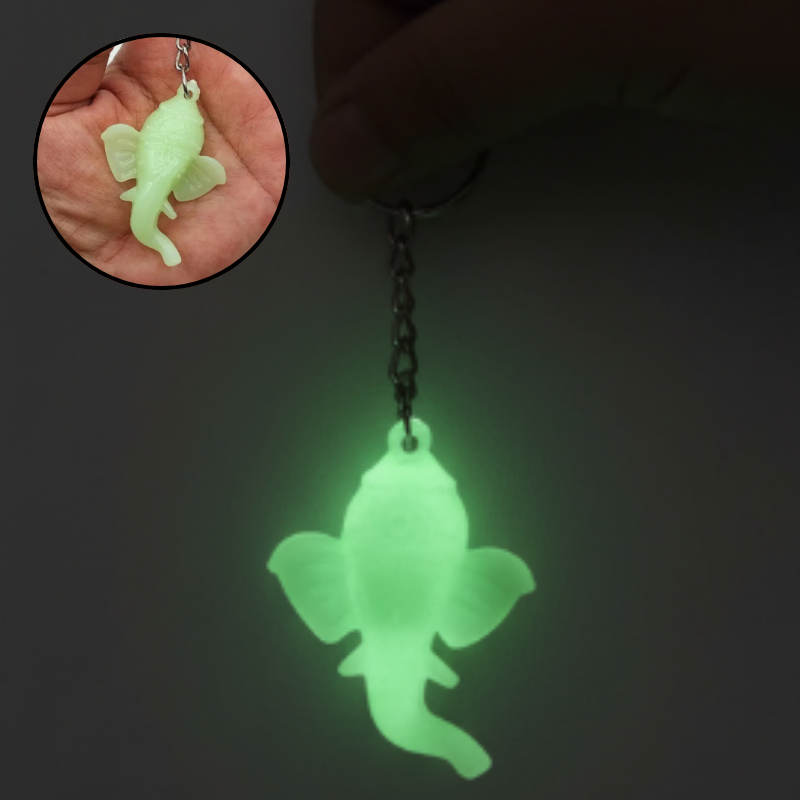 12 Pcs Lord Ganesh Ji Face Glow-in-the-Dark Radium Keychain – Auspicious Luminous Key Ring