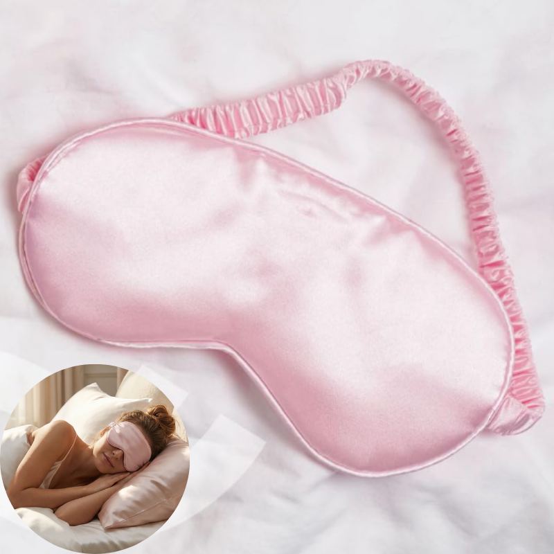 Satin Silk Eye Mask – Ultra Smooth Soft Sleep Mask & Blindfold for Sleeping, Travel, Relaxation, Meditation & Yoga (Random color-Pack of 1)