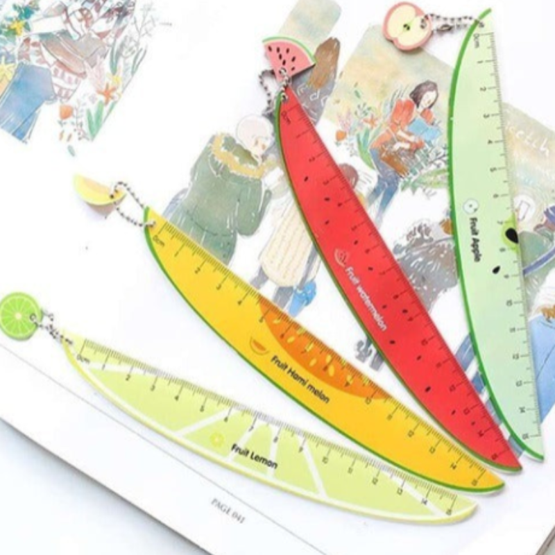Fruit Ruler 15cm Fruit Design Plastic Ruler | Cute Printed Measuring Scale for Sch ...