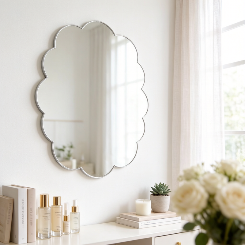 Self-Adhesive Acrylic Mirror Sticker – Decorative Wall Mirror Sheet for Home Decor (Random Shape-Pack of 1)
