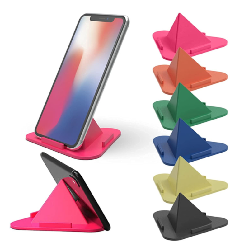 Pyramid 3-Side Mobile Holder – Stable Phone Stand for Desk, Table & Bed (Random Color- Pack of 1)