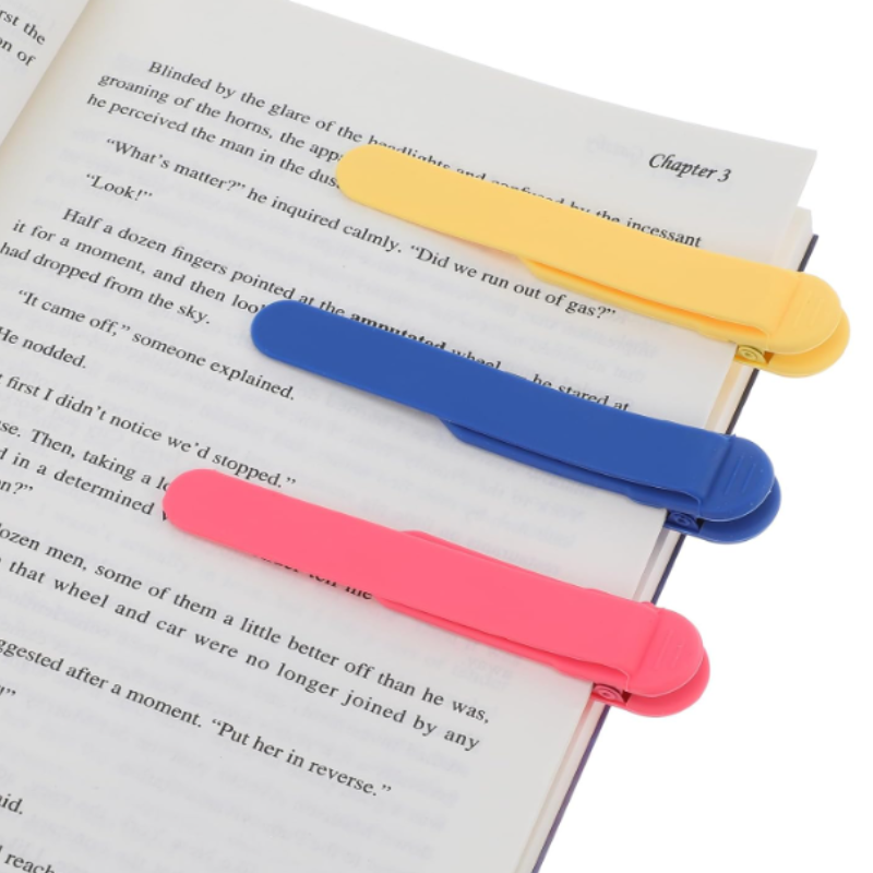 Portable Automatic Bookmark Holder– Smart Page Marker Clips for Books, Notebooks & Study Use (Pack of 3)