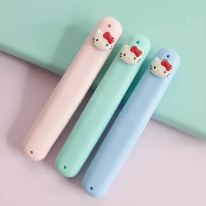 Hello Kitty Toothbrush Cover | Cute Cartoon Toothbrush Cap | Travel Hygiene Toothbrush Protector (Random Colors-Pack of 3)