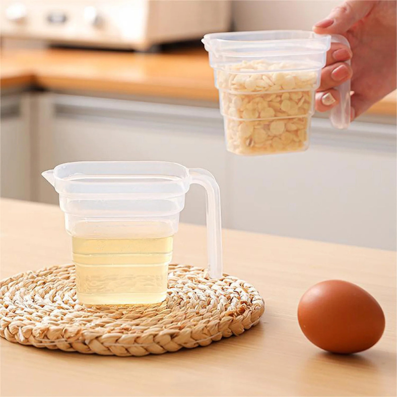 250ml Transparent Measuring Cup with Handle – Food-Grade Plastic Measuring Jug for Baking, Cooking & Kitchen Use (Pack of 1)