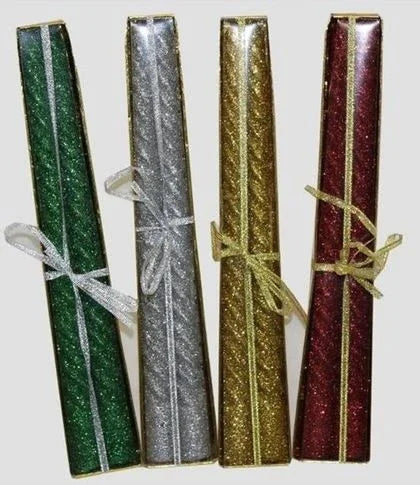 3Pcs Long Glitter Candle