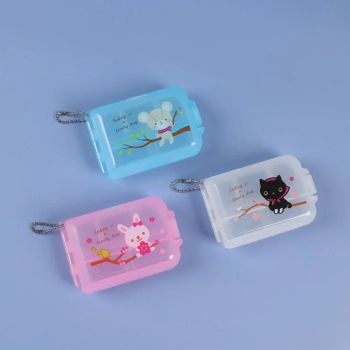 10 Cell Transparent Pill Box (Random Print)