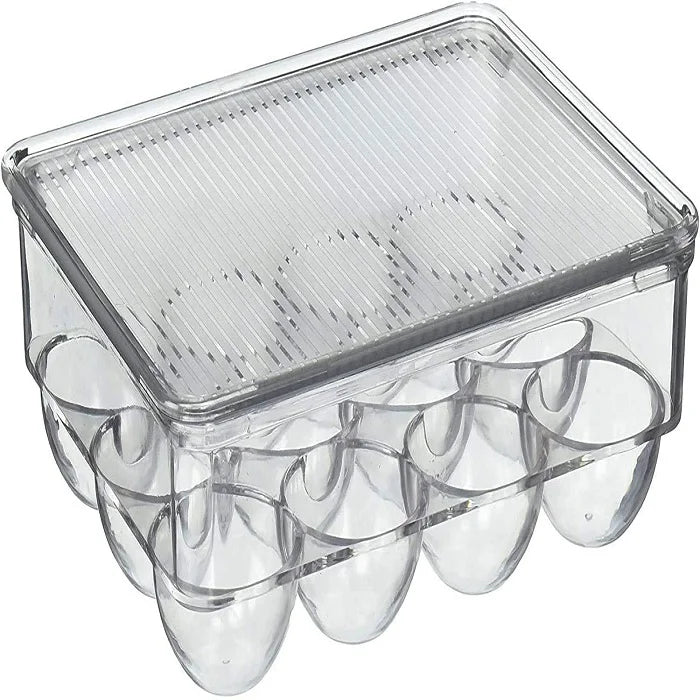 12 Grid Transparent Egg Storage Box With Lid