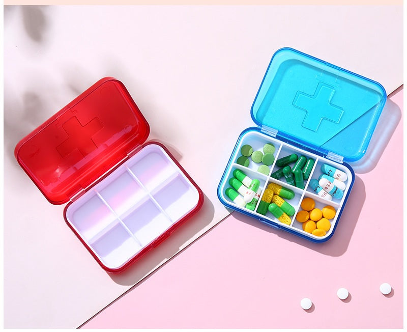 6 Grid Mini Portable Pill Box