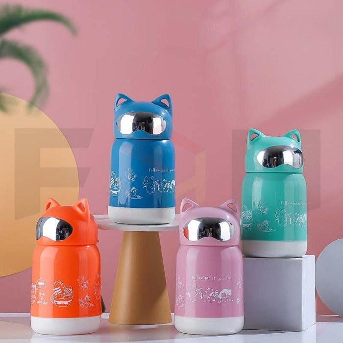 Lucky Cat Cup Glass Bottle