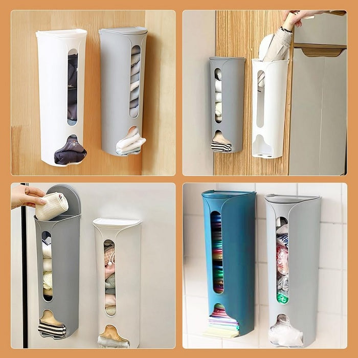 Wall Mounted Socks Storage Plastic Carry Bag Storage Multipurpose Storage Box