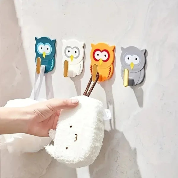 Owl Sticky Wall Hook (Pack of 3 Pcs)