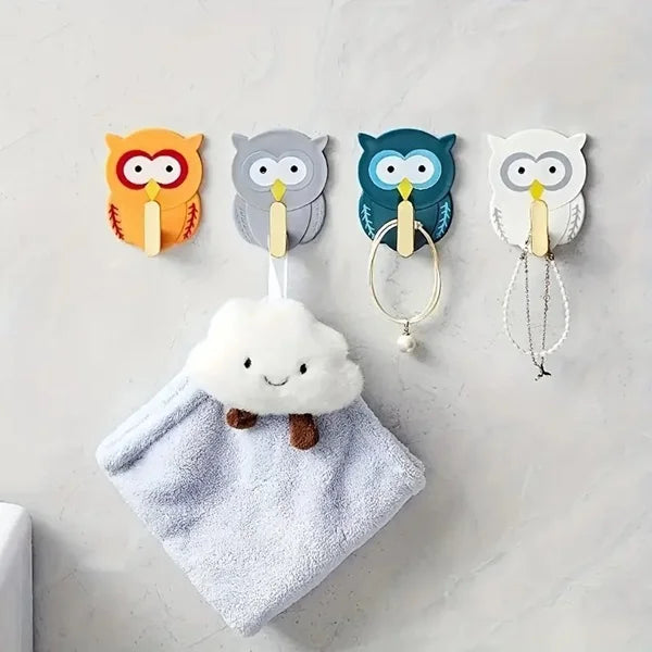 Owl Sticky Wall Hook (Pack of 3 Pcs)