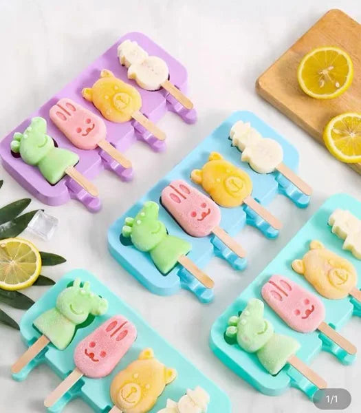 4 Cavity Silicone Ice Cream Mould