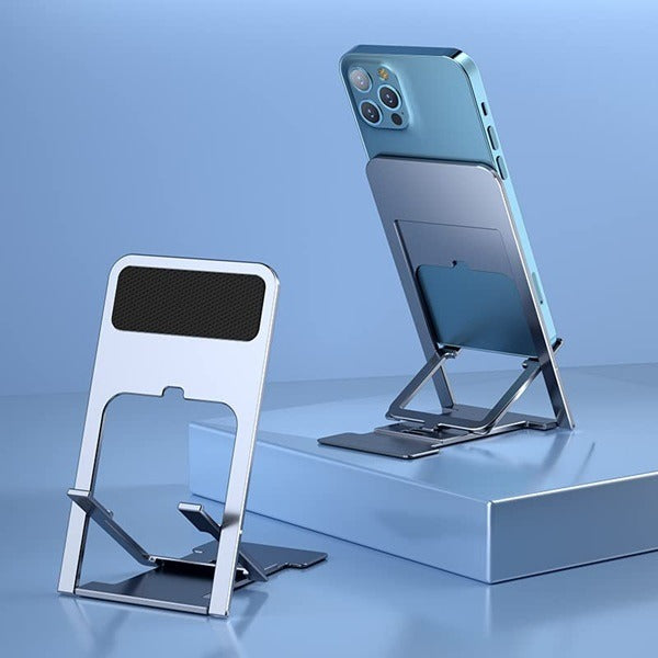 Foldable Adjustable Phone & Tablet Holder, Foldable and Portable Tabletop Mobile Stand with Stable Base, Ideal Mobile Holder for Smartphones,Tablets