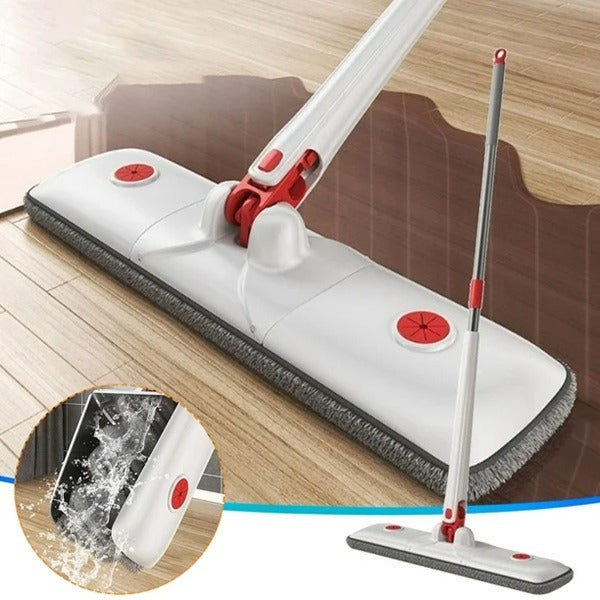 Microfiber Flat Mop, Home Hands Free Squeeze Mop, Bucket Less Mop Easy to Use Floor Cleaning Mop for Home, Office, Hotels, Hospitals