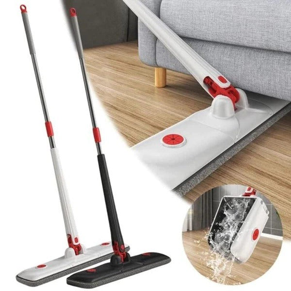 Microfiber Flat Mop, Home Hands Free Squeeze Mop, Bucket Less Mop Easy to Use Floor Cleaning Mop for Home, Office, Hotels, Hospitals