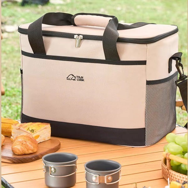 30L Large Capacity Picnic Bag, Meal Container, Big Capacity Oxford Waterproof for Camping/BBQ/Outdoor Activities