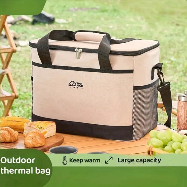 17L Large Capacity Picnic Bag, Meal Container Lunch Bag, Big Capacity Oxford Waterproof for Camping, BBQ, Outdoor Activities