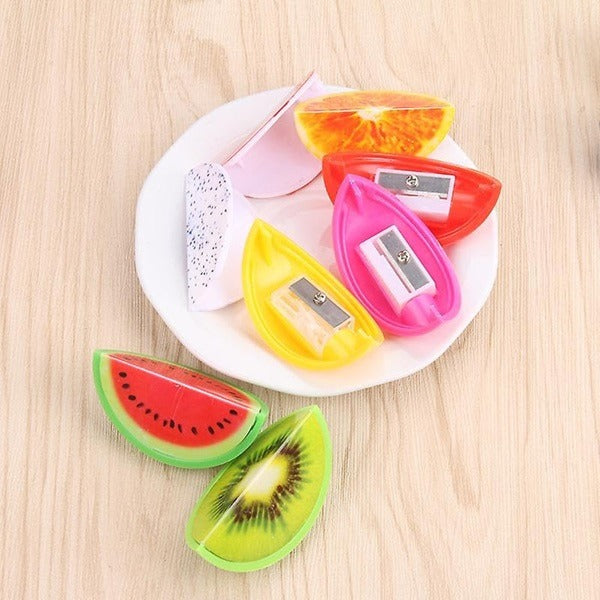 Fruit Shape Pencil Sharpener (Pack of 4 Pcs), Sharpener for Kids Fruit Shape Sharpener for Girls (6 pcs)