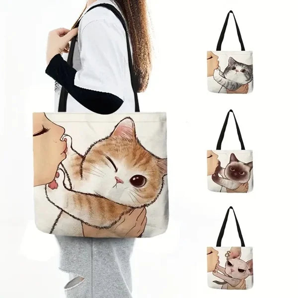 Printed Canvas Shopping Bag (129)