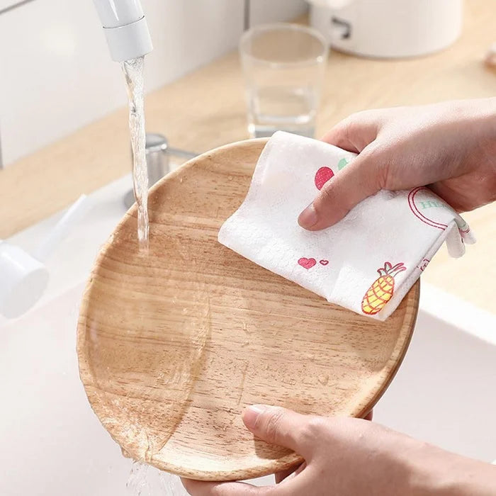 40 Pulls Disposable Kitchen Cleaning Tissue Cloth Printed