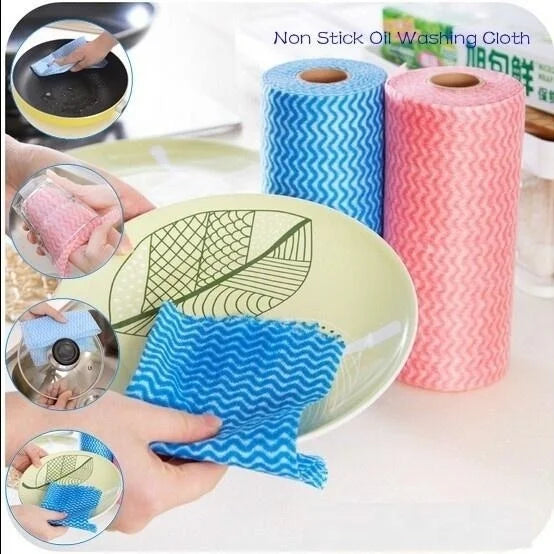 40 Pulls Disposable Cleaning Tissue Roll (Random Colours)