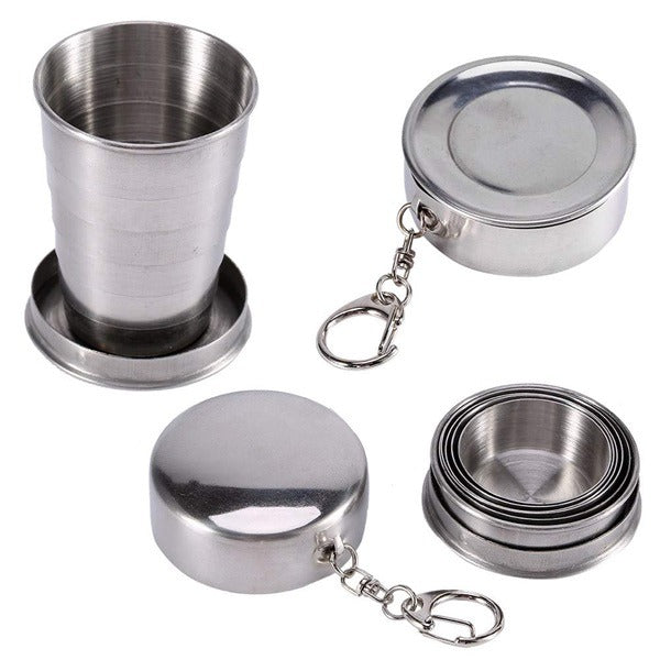 75 ml Steel Folding Travel Glass