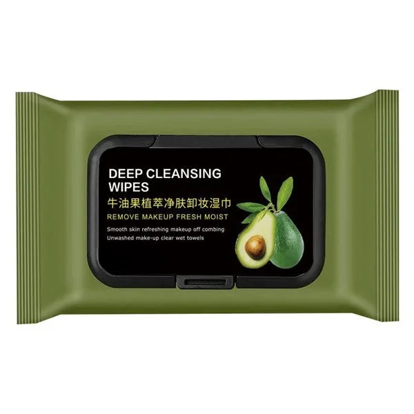 60 Pcs Avocado Makeup Remover Wipes