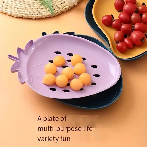 Strawberry Shape Snack Fruit Plate