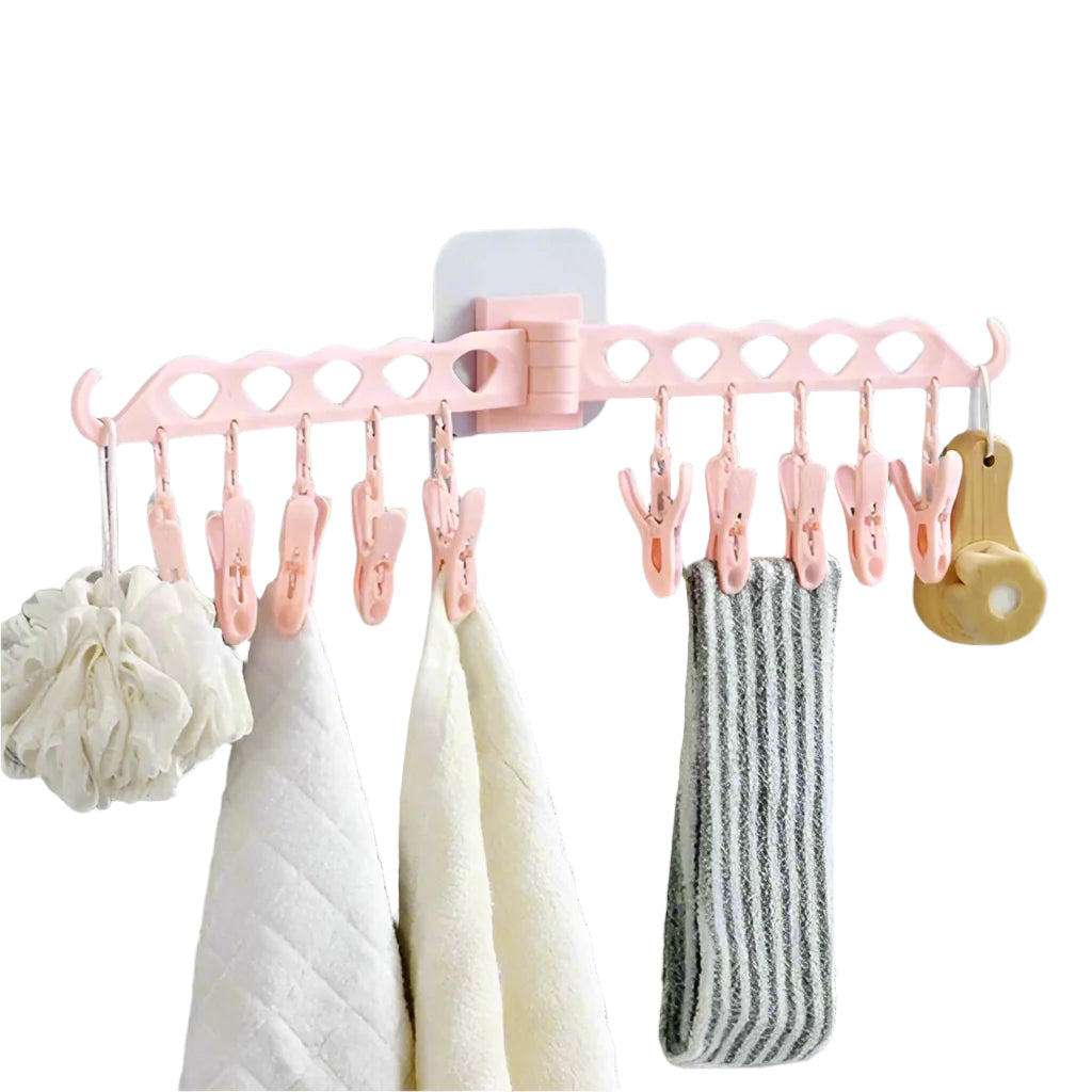 10 Clip Multifunctional Self Adhesive Cloth Hanger