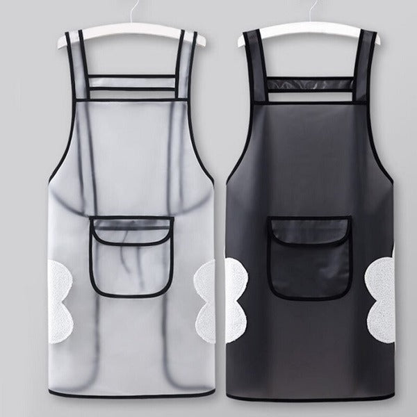 TPU Waterproof With Hand Wipes Apron & Pocket