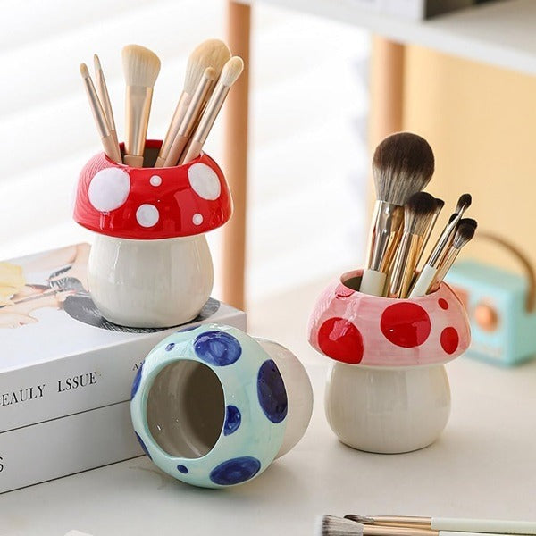 Multipurpose Mushroom Shape Ceramic Holder