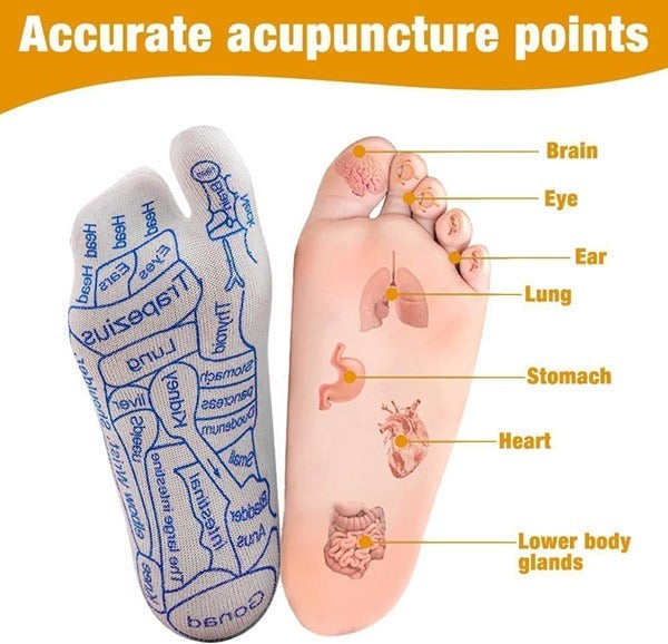 Acupressure Reflexology Socks With Massage Stick for Men &amp; Women, Point Foot Massager Tool