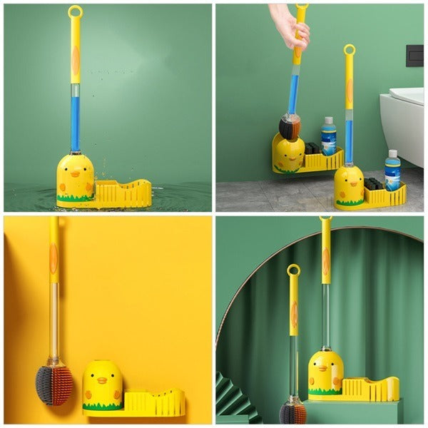 Toilet Cleaning Brush Set With Base