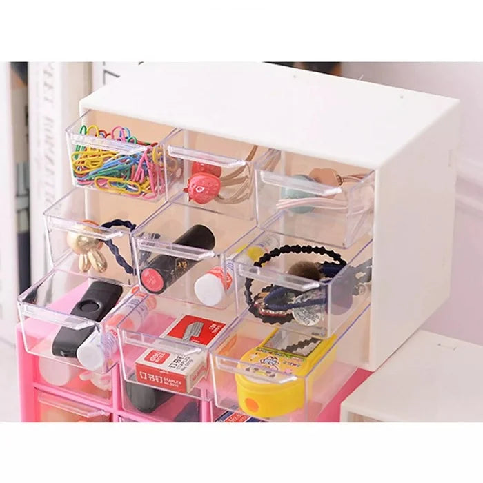 9 Drawer Storage Cabinet Organiser (Random Colour)