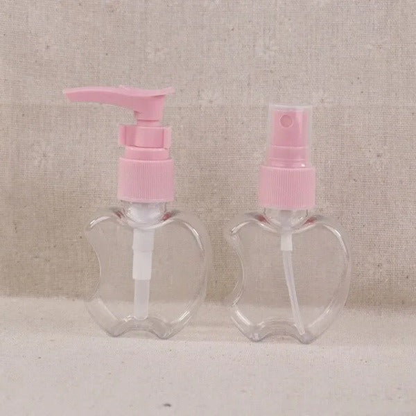 Portable Travel Spray Bottle Set, Apple Shape Spray and Dispenser Bottle Sets for Daily Travellers