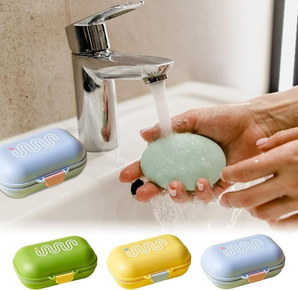 Portable Travel Soap Case with a Leakproof Closing, Waterproof Soap Travel Container in Different Colour