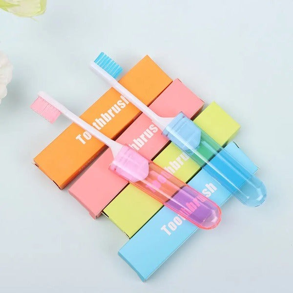 Foldable Travel Toothbrush (Pack of 2 Pcs), Portable &amp; Hygiene Toothbrush