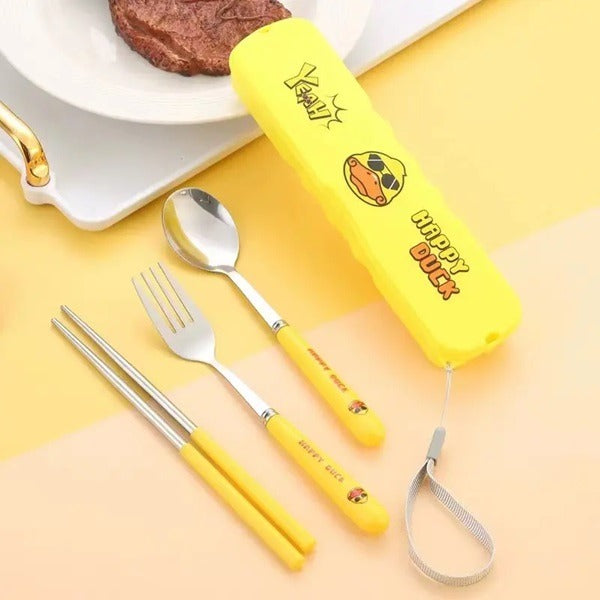 Cute Duck Design Cutlery Set