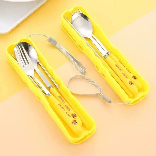 Cute Duck Design Cutlery Set