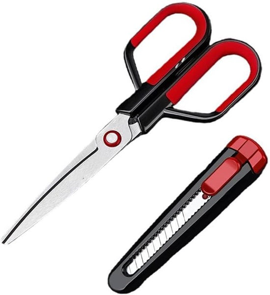 Multifunctional Scissor &amp; Cutter, All Purpose Scissor & Cutter for Offices, Crafts, Kitchen, Tailoring and Hair Cutting - Multipurpose Scissors, Made of Stainless Steel, Rust Resistant Material