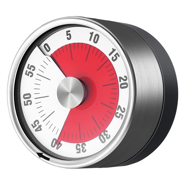Stainless Steel 60-Minute Kitchen Timer | Mechanical Countdown Timer w ...