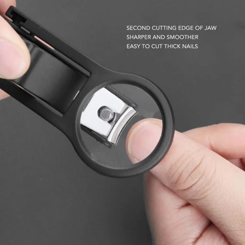 Magnifying Nail Cutter with 3X Zoom Lens, Precision Nail Clipper with Enhanced Visibility for Fingernails &amp; Toenails, Stainless Steel Professional Nail Care Tool for Adults