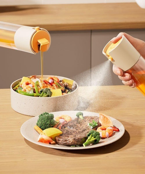 2 in 1 Kitchen Oil Dispenser with Spray