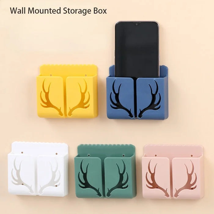 Deer Horn Wall Mounted Remote &amp; Mobile Holder