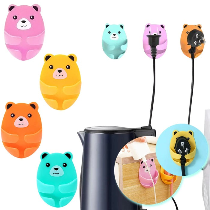 4 pcs Bear Shaped Plug Holder