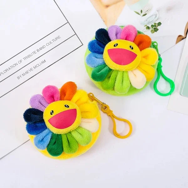 Rainbow Flower Design Coin Purse