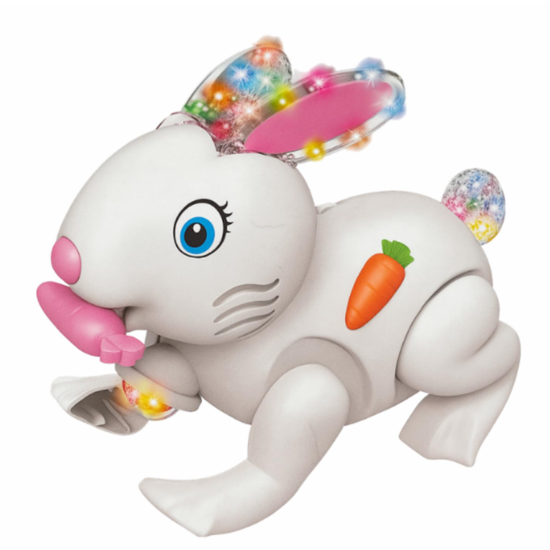 Walking Rabbit Toy with Music & Lights | Battery Operated Bunny Toy for Kids | Cute Interactive Light & Sound Toy
